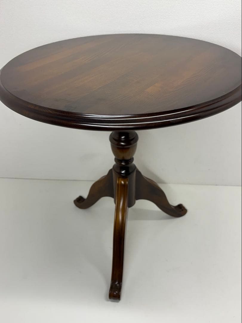 カリモク karimoku コロニアル ウォルナット 丸テーブル サイドテーブル