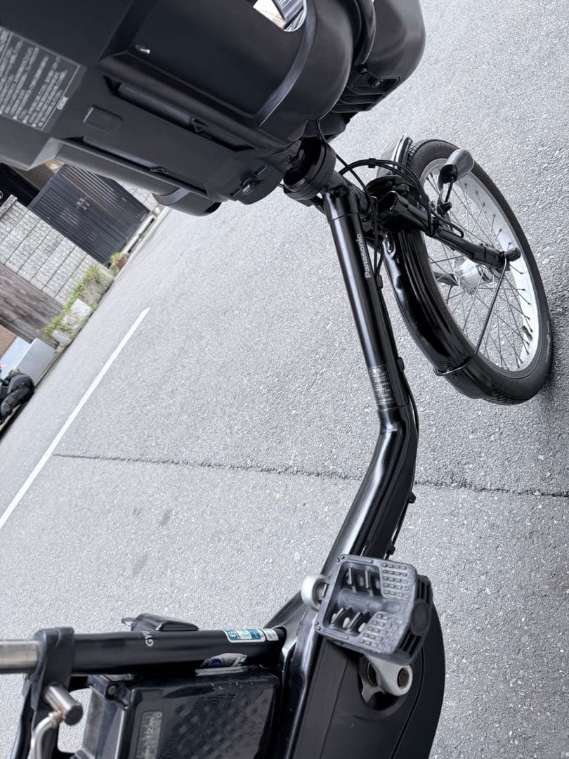 大阪府　子供乗せ　パナソニック　電動アシスト自転車 チャイルドシート付き 黒