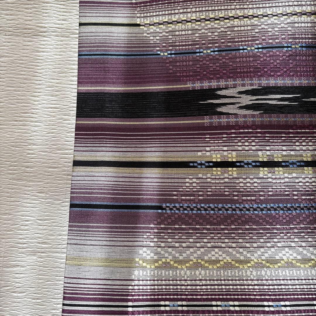 ⭐️美品⭐️京都西陣織　九寸名古屋帯　花織　全通　正絹　証紙付き