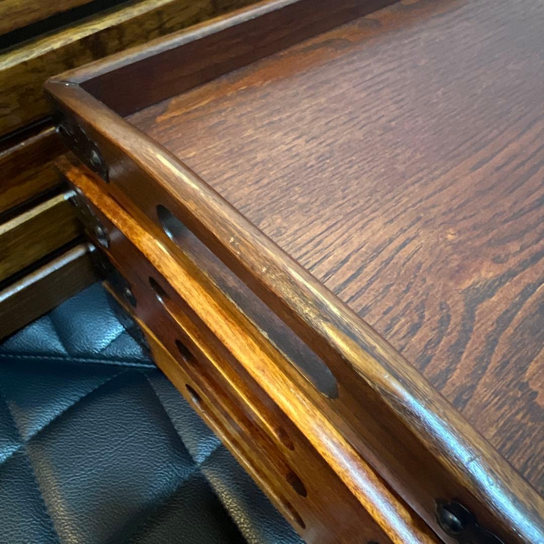 木製のブラウン長方形トレイ　10枚セット