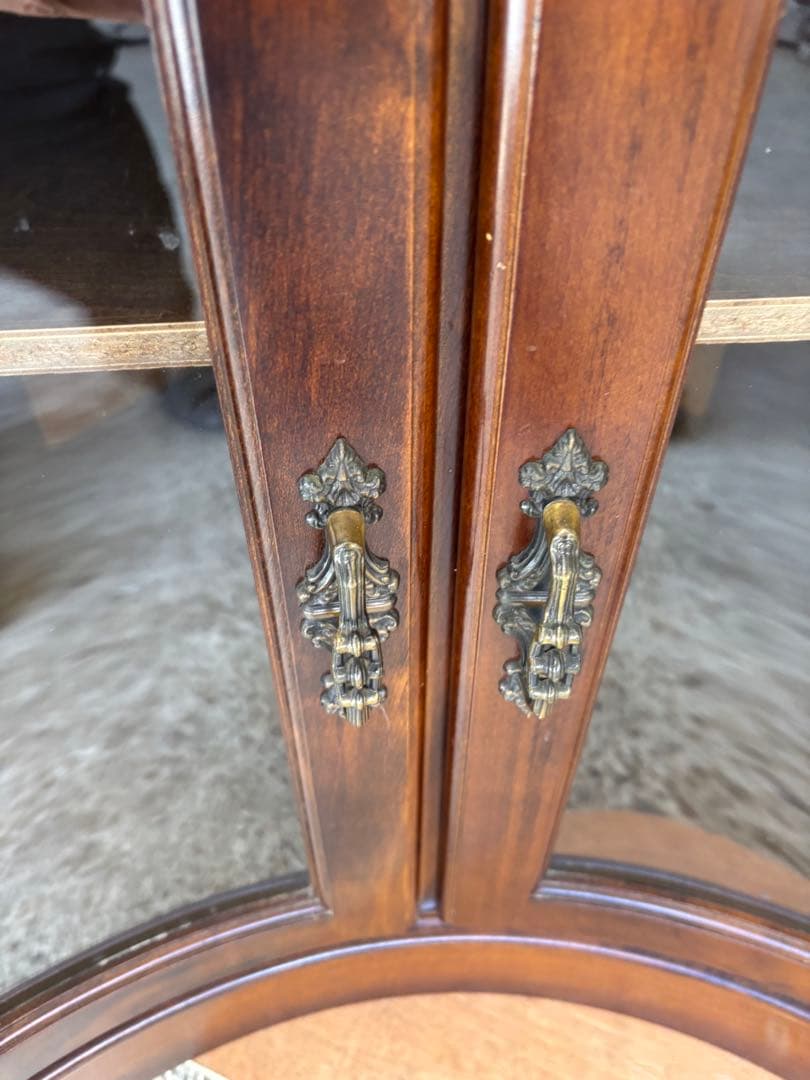 カリモク karimoku コーナーキャビネット ガラス扉 飾り棚 コロニアル