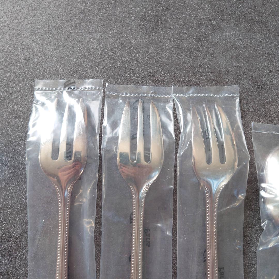 クリストフル パール ケーキフォーク コーヒースプーン 未開封 6点