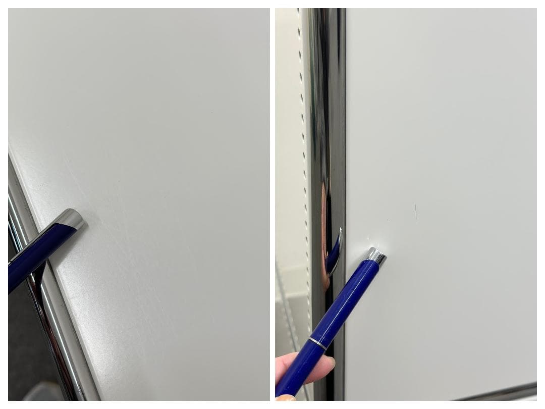 ■USMハラー■キャビネット　1列2段　白　鍵なし　オフィス　リビング　収納