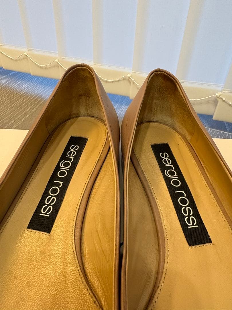 sergio rossi ポインテッドトゥフラットシューズ