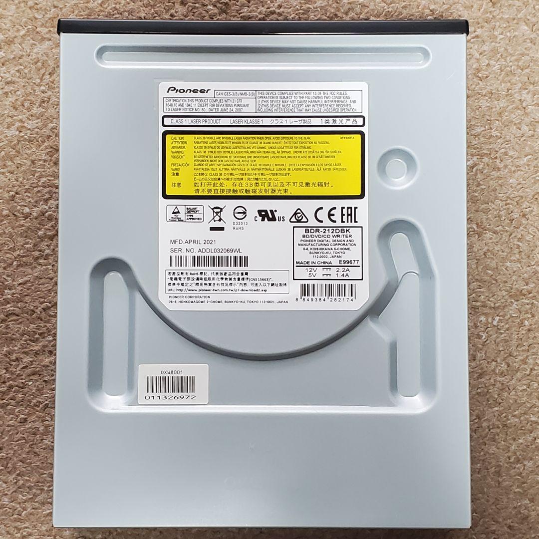 パイオニア　BDR-212　ブルーレイドライブ　2021年5月製造