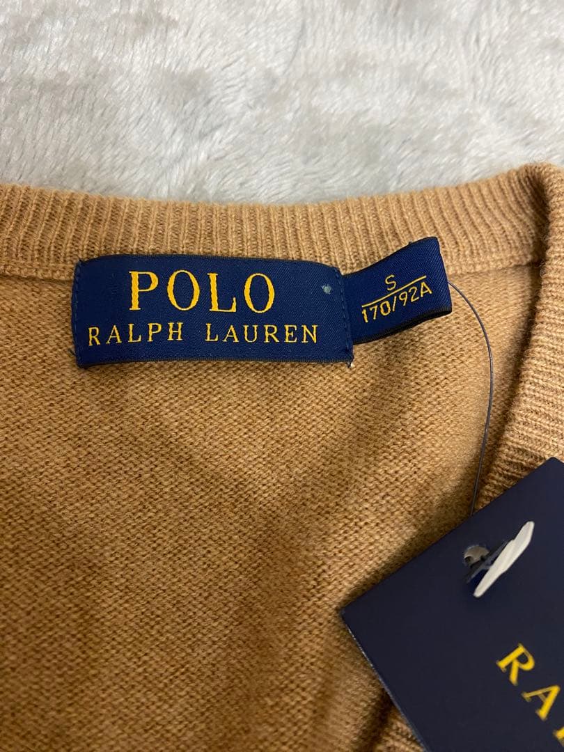 C*r様 新品　ポロ ラルフローレン ニット 長袖 ウール S キャメル