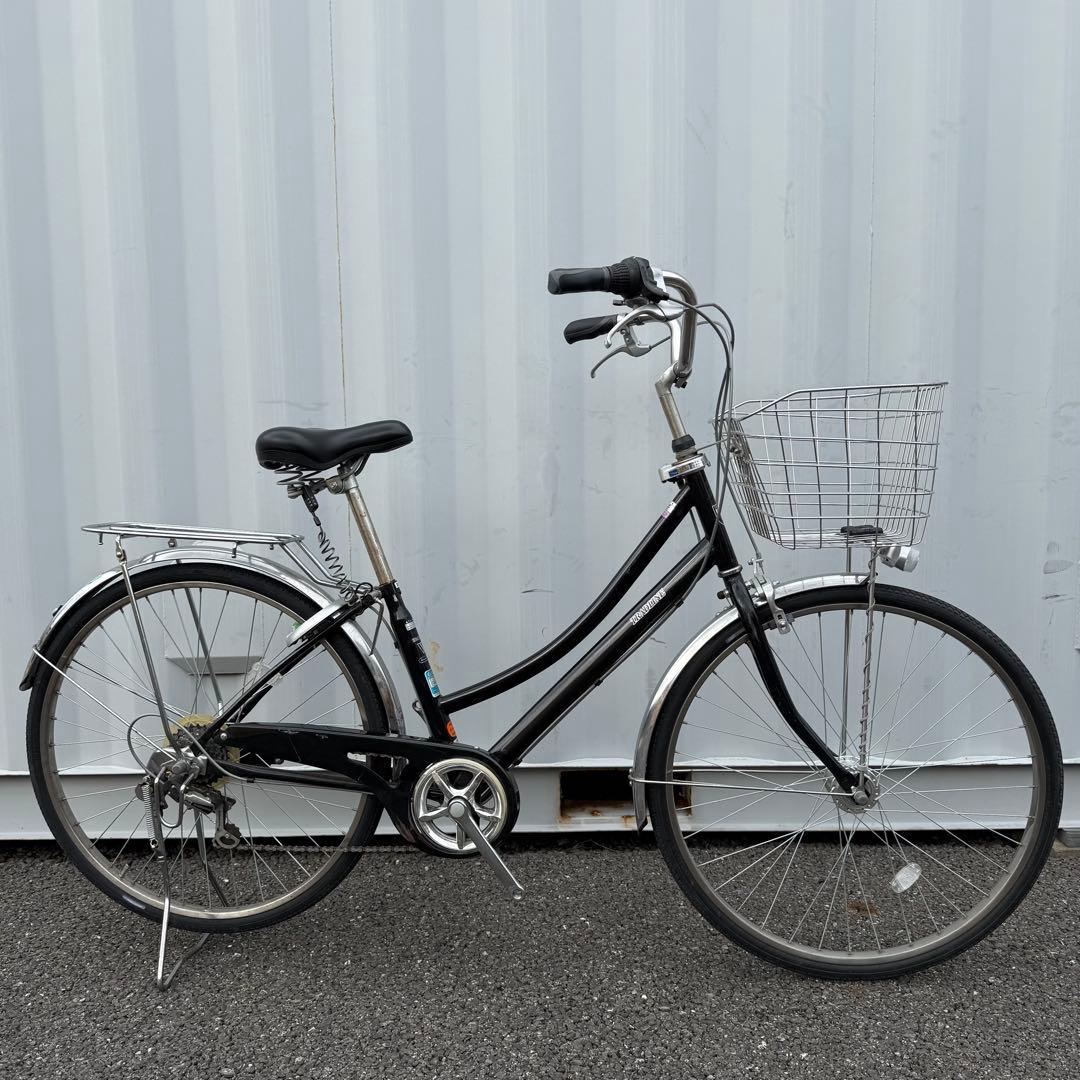 kokolate　自転車 26インチ カゴ/鍵/オートライト/6段変速付