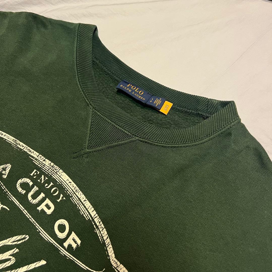 POLO RALPH LAUREN スウェット L グリーン ラルフコーヒー