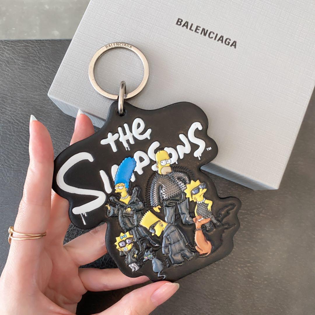 【訳あり】BALENCIAGA バレンシアガ シンプソンズ キーホルダー 黒