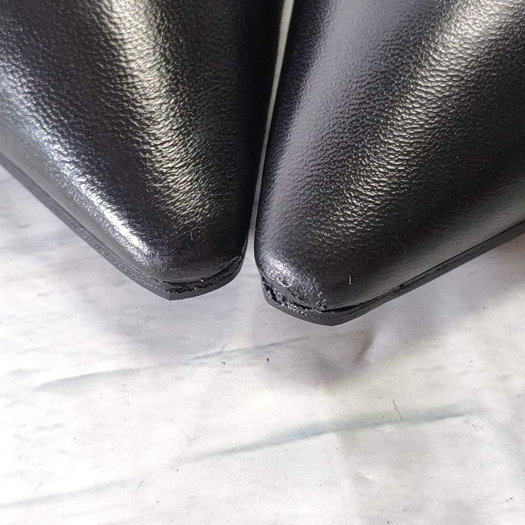 箱保存袋付き美品✨Dior　スリングバックフラットパンプス　レザー　黒×ゴールド