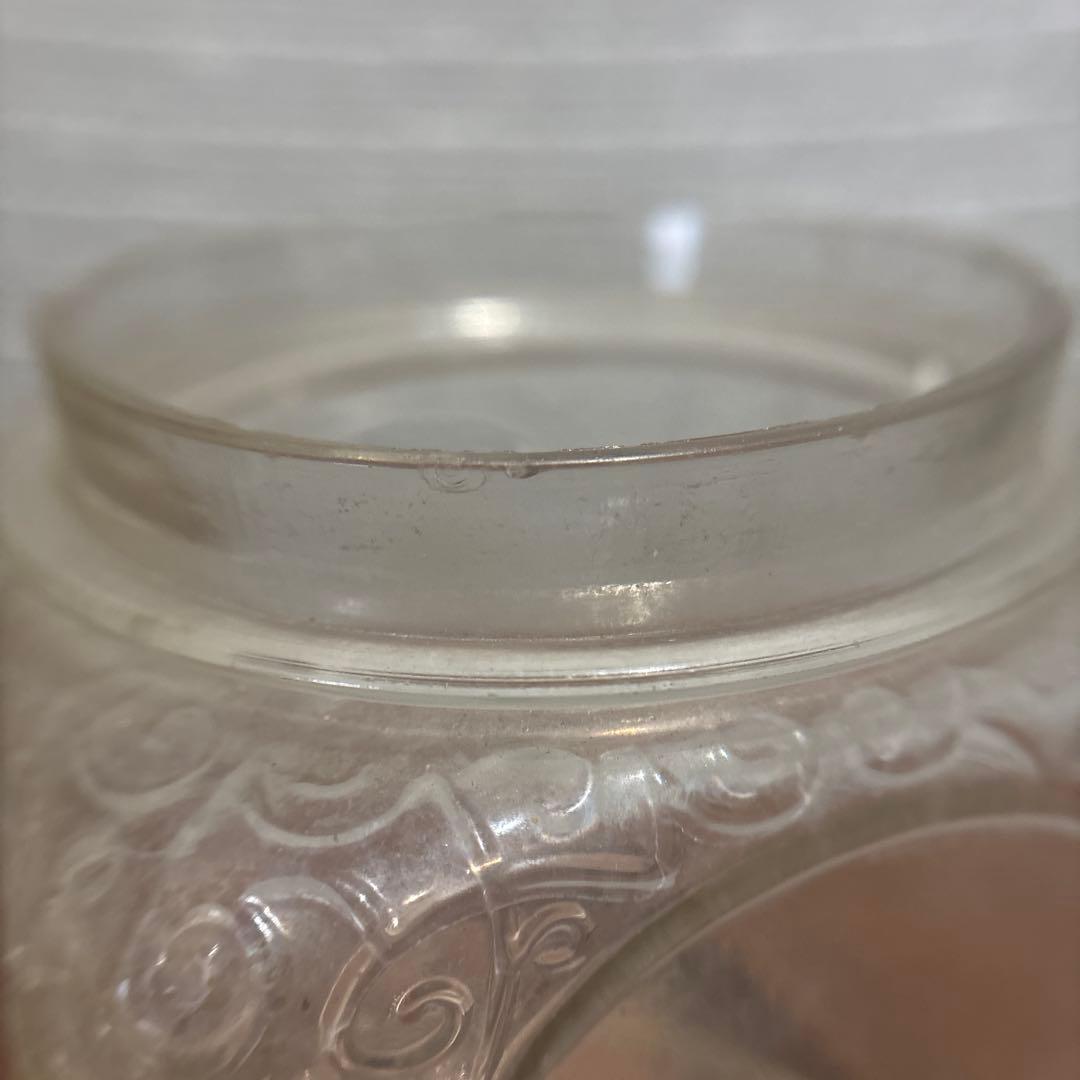 唐草文様 あめや瓶 菓子瓶 アルミ蓋 レア レトロ