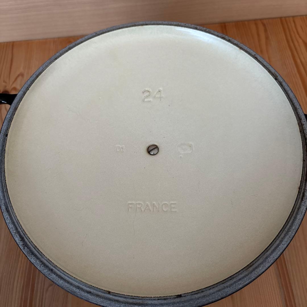 LE CREUSET 黒 両手鍋 24 ル・クルーゼ