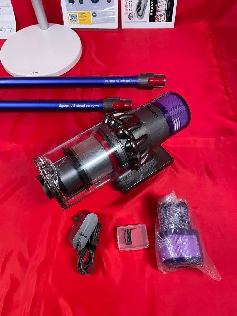 ダイソン② SV15V11 純正スタンド ２本のパイプ ヘッド選択式　フルパーツ