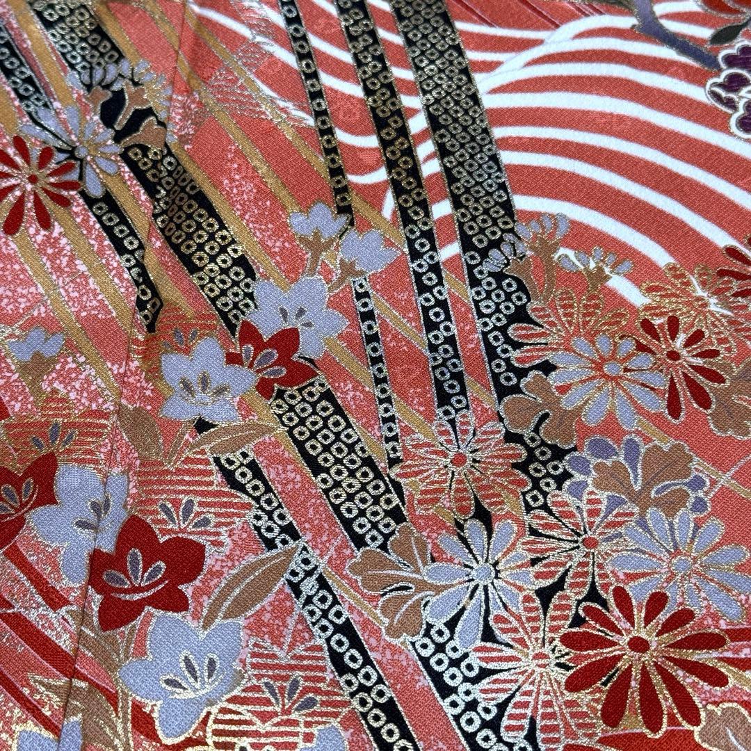 豪華　振袖5点セット　トールサイズ　古典柄　裄丈69cm　163〜173　成人式