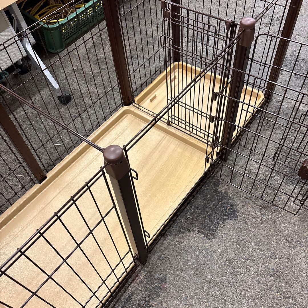 小型犬用ケージ Petio 木製支柱　しつけのできるゲージ