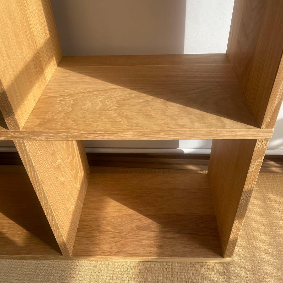 値下げ不可　無印良品　スタッキングシェルフ　３段×２列　オーク材