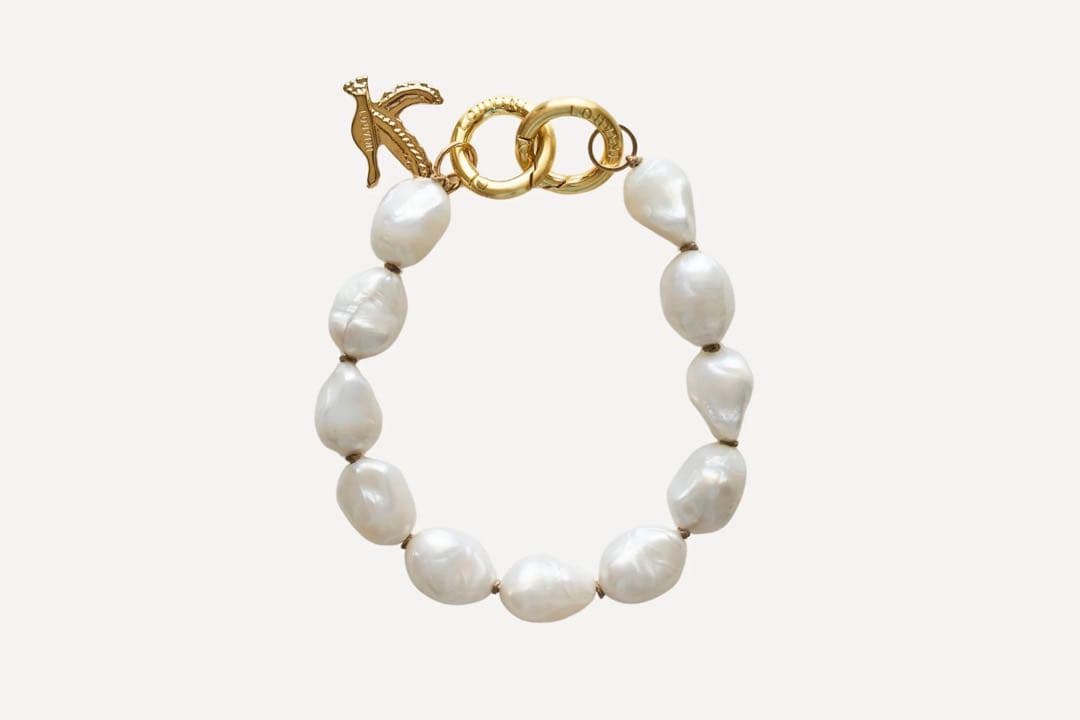 【美品】LOUVINI ハンドストラップ PETIT ROMY　PEARL