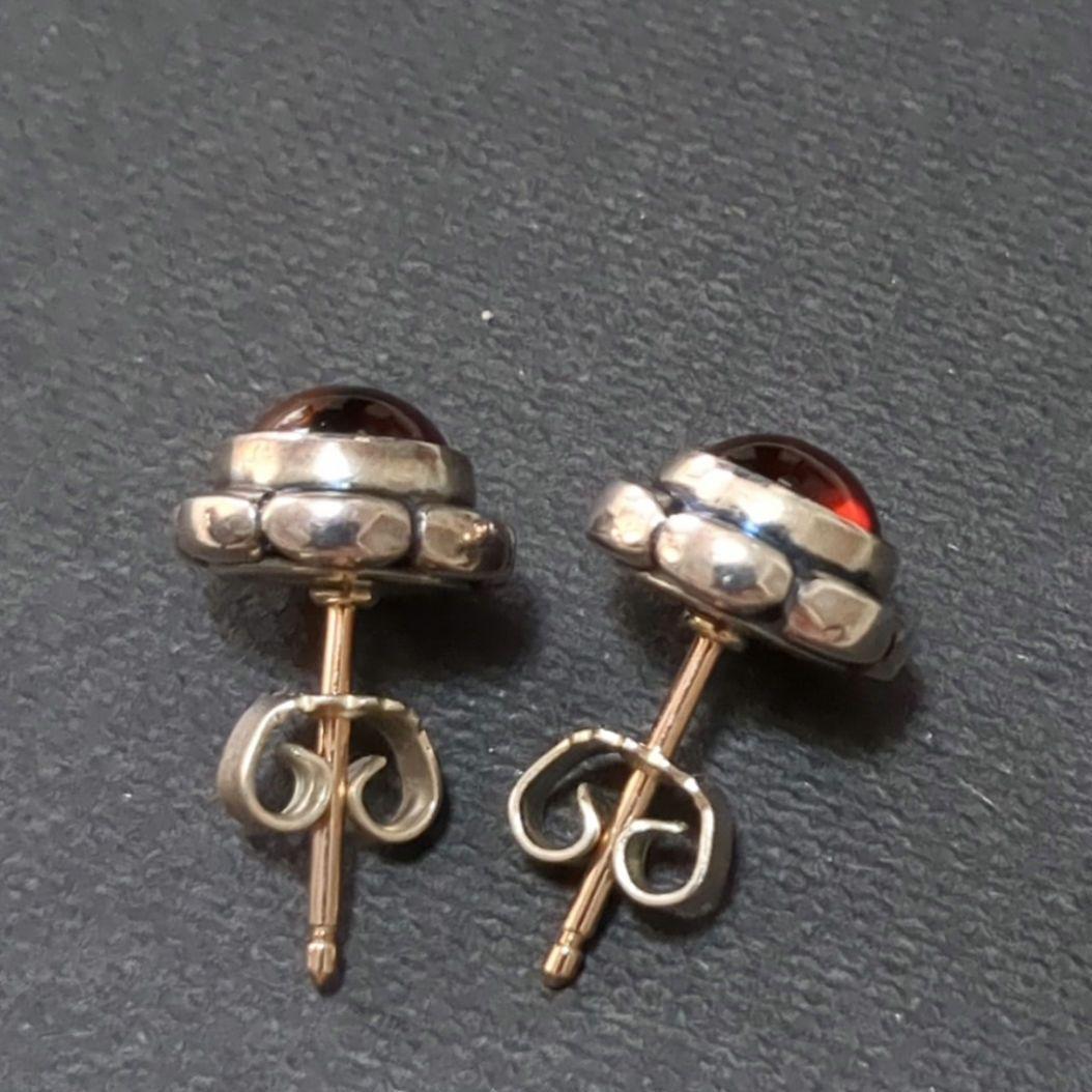  　ピアス　2001イヤーピアス　琥珀アンバー