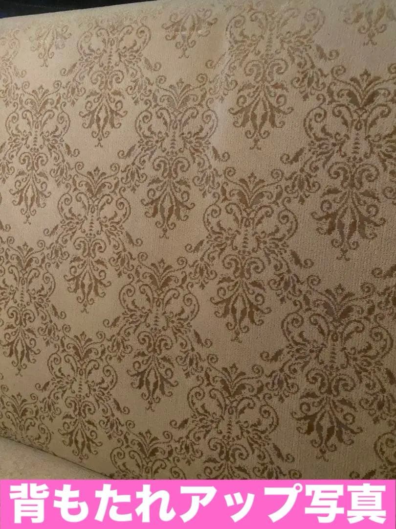 希少♦️ロココ ヴィンテージ 高級 ベルベット ラブソファ♦️ダマスク柄♦️送料込