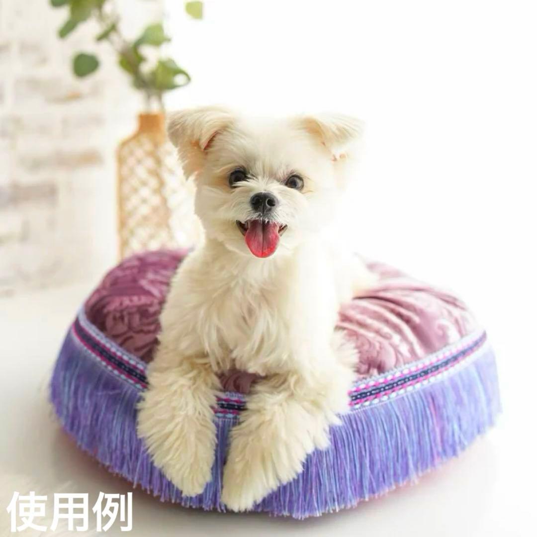 ANNASUIクッション　Francfranc×アナスイ　紫　丸ラウンド　座布団