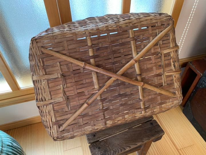 バスケット　アンティーク　レトロ　骨董