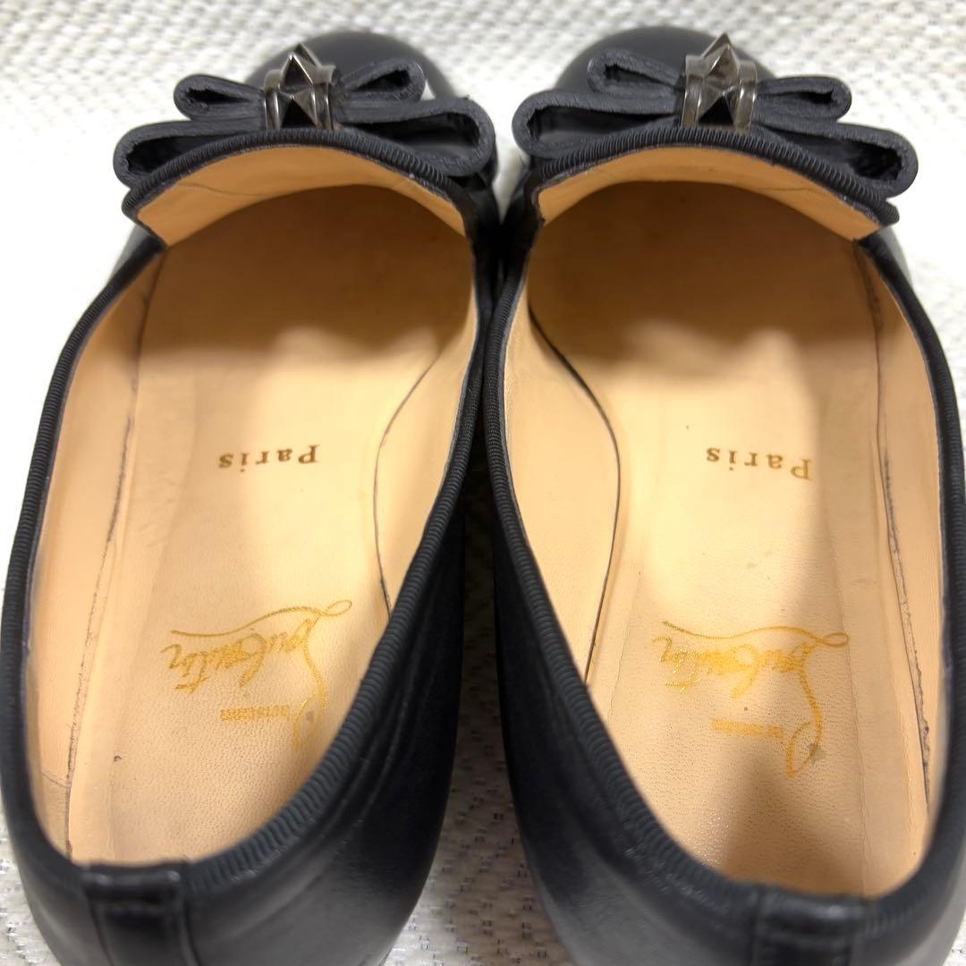 クリスチャンルブタン スパイク リボン オペラシューズ ローファー