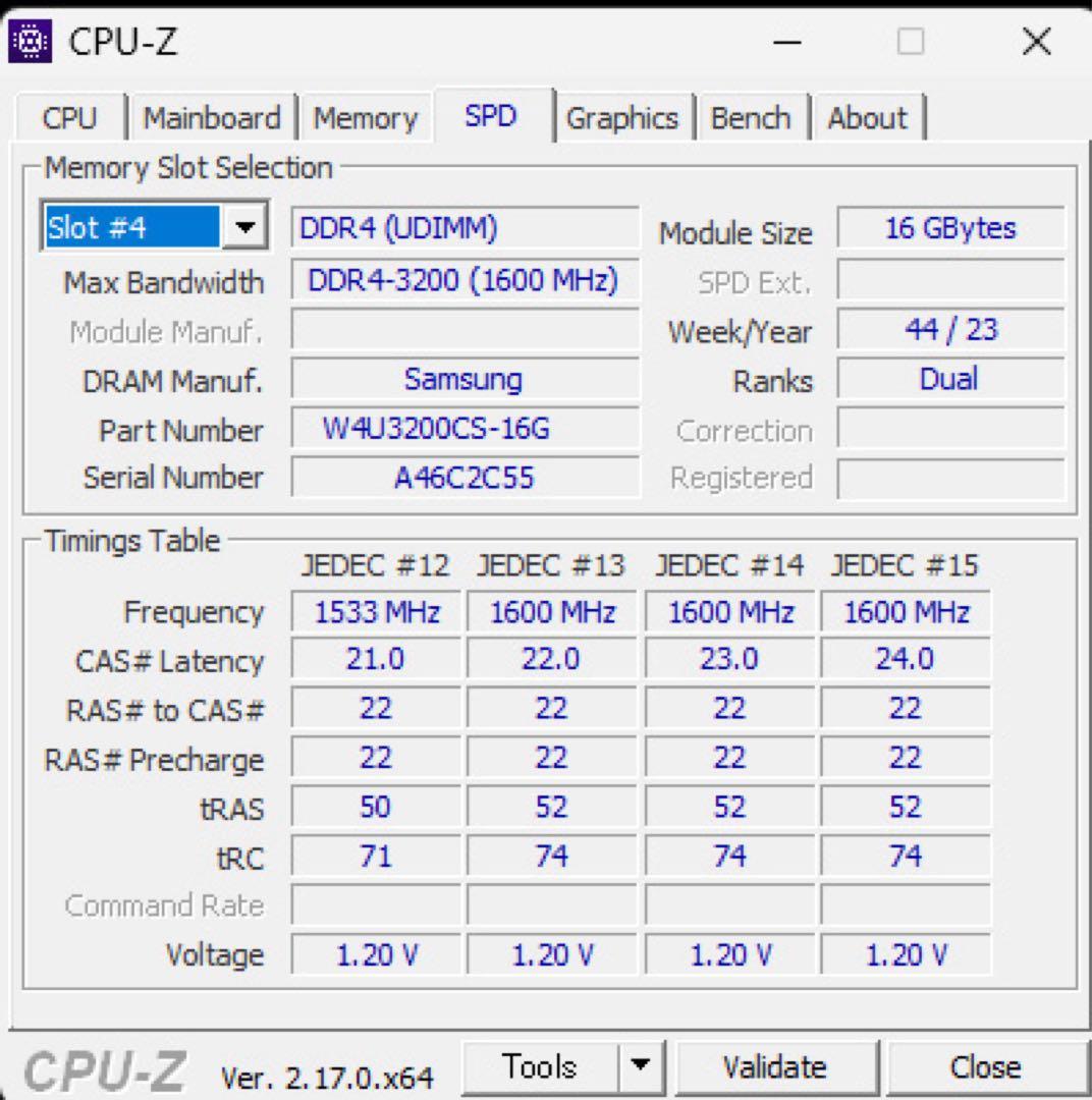Samsung DDR4-3200 32GB (16GB x2枚)