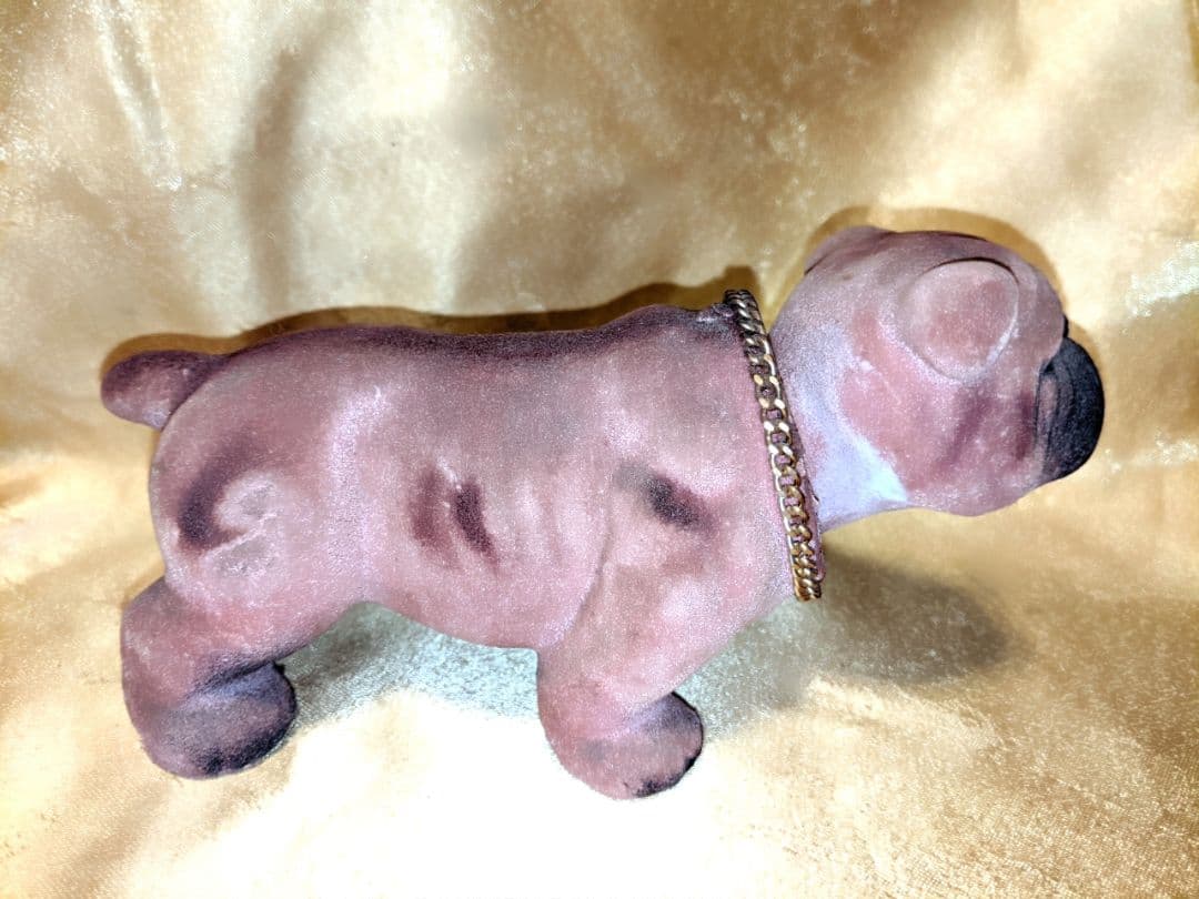 リアル ブルドッグ 首振り 置物 ビンテージ 昭和レトロ ぬいぐるみ 人形 犬