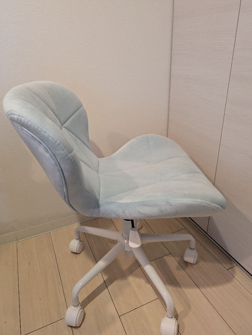 ベイビーブルーファブリック デスクチェア