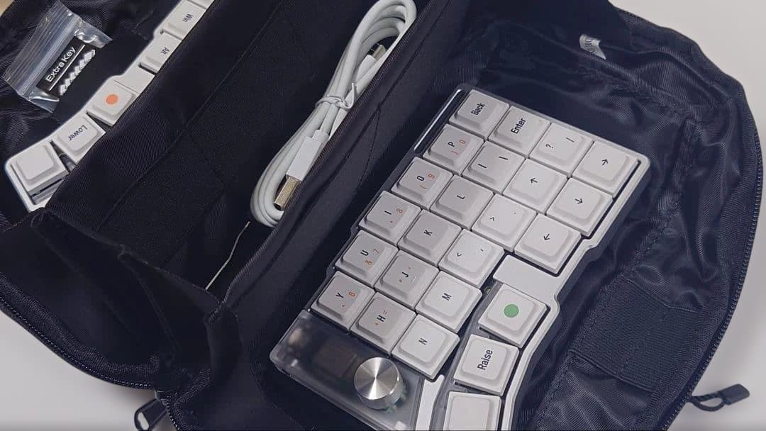 【ケース付】Cornix LP 分割無線キーボード｜VIAL対応｜技適｜シルバー