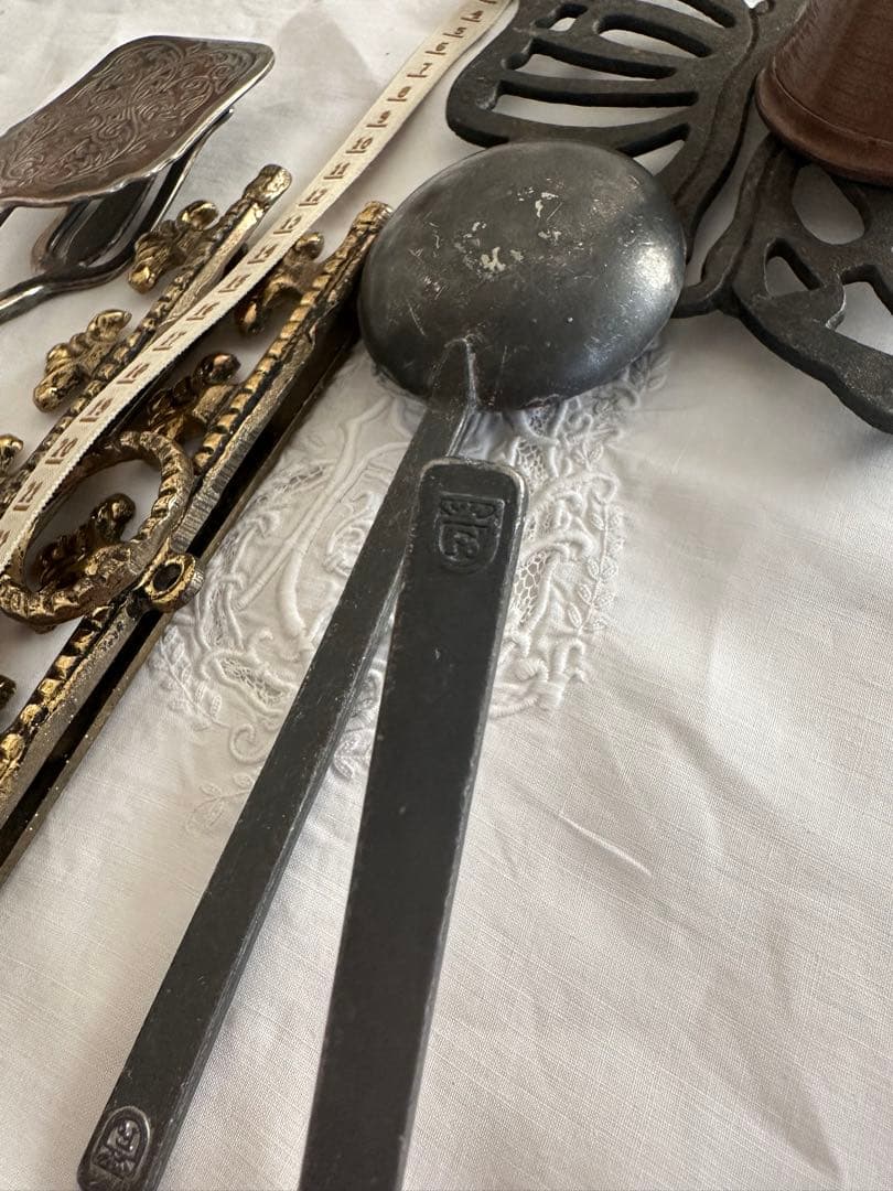 アンティーク　ベルプル　ピューター　スプーン　ケーキサーバー