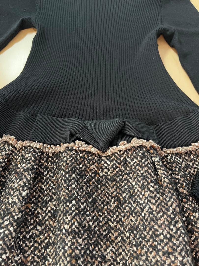 PAULE KA(ポールカ)ニットツイード ワンピース 長袖& ジャケット