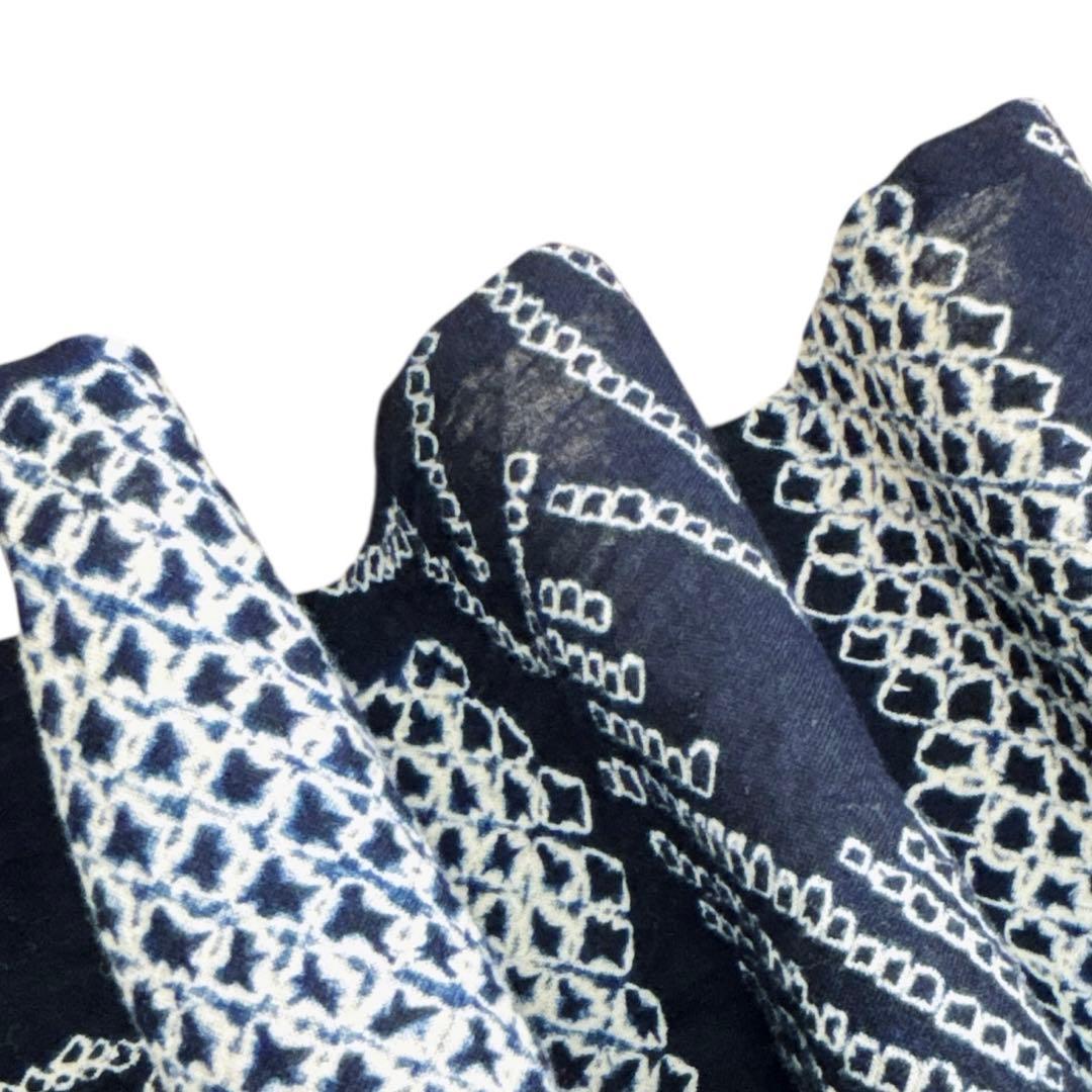 A98夏着物　洗える　有松鳴海絞り 高級浴衣 花 綿　祭り　花火会