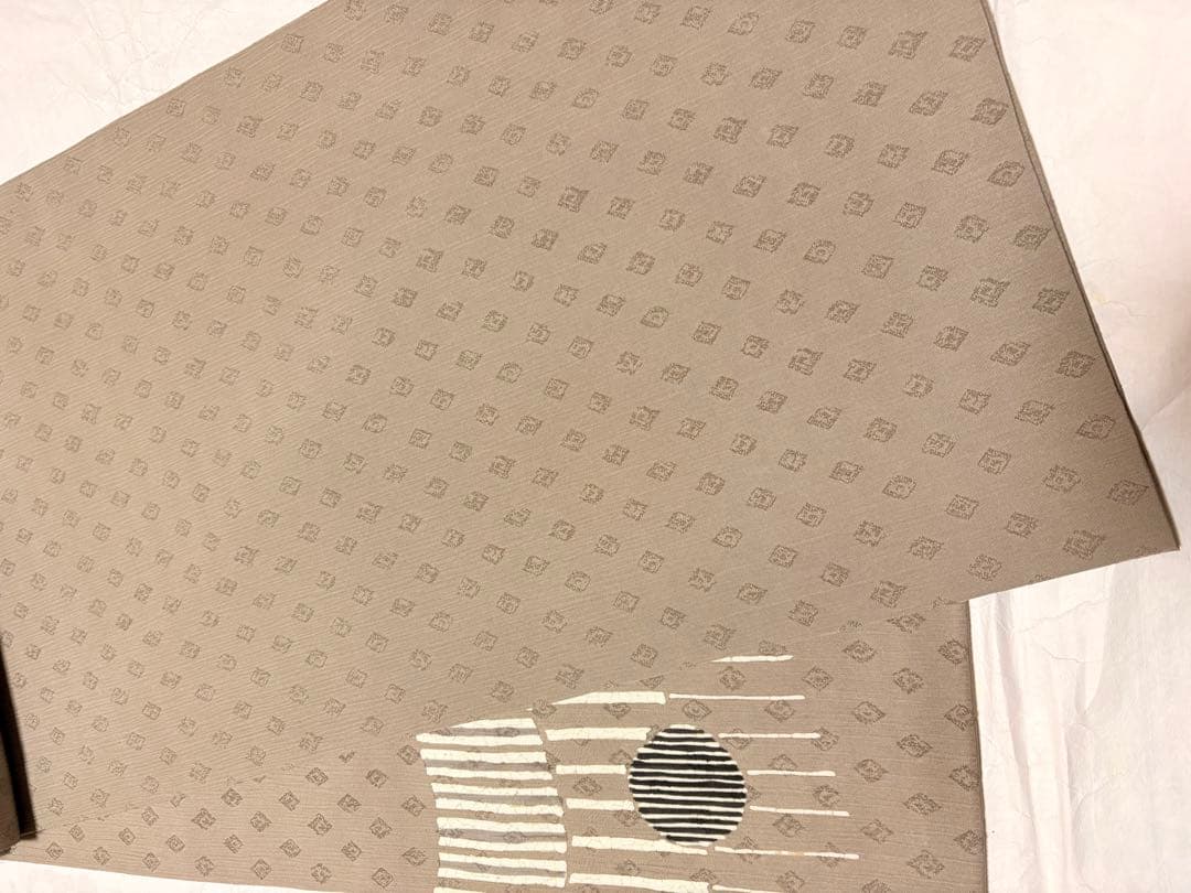 (週末値引き)波模様 袋帯 ベージュ系