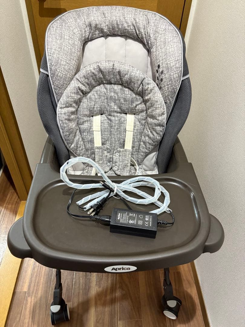 【Aprica】電動ハイローチェア ユラリズムオートライト メランジグレー