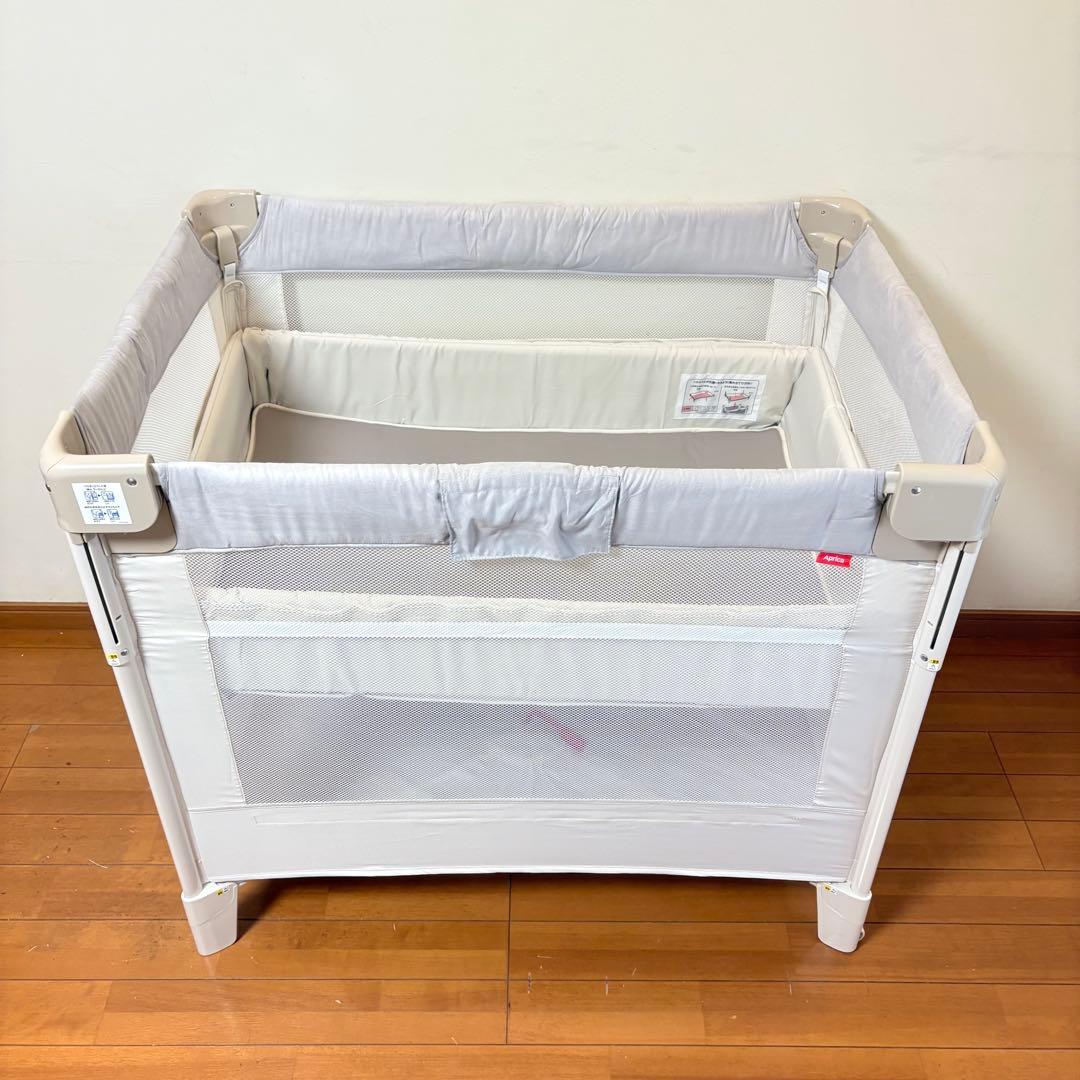 【美品・付属品完備】アップリカ ココネルエアープラスAB ホワイトベージュ