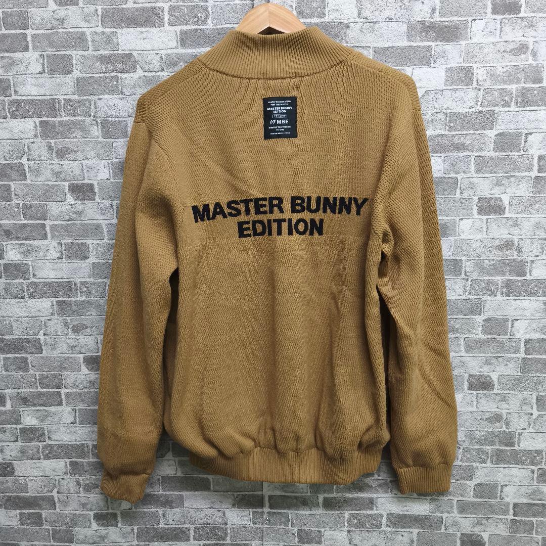 【MASTER BUNNY】ゴルフニットジップジャケットブラウンXL寸p38