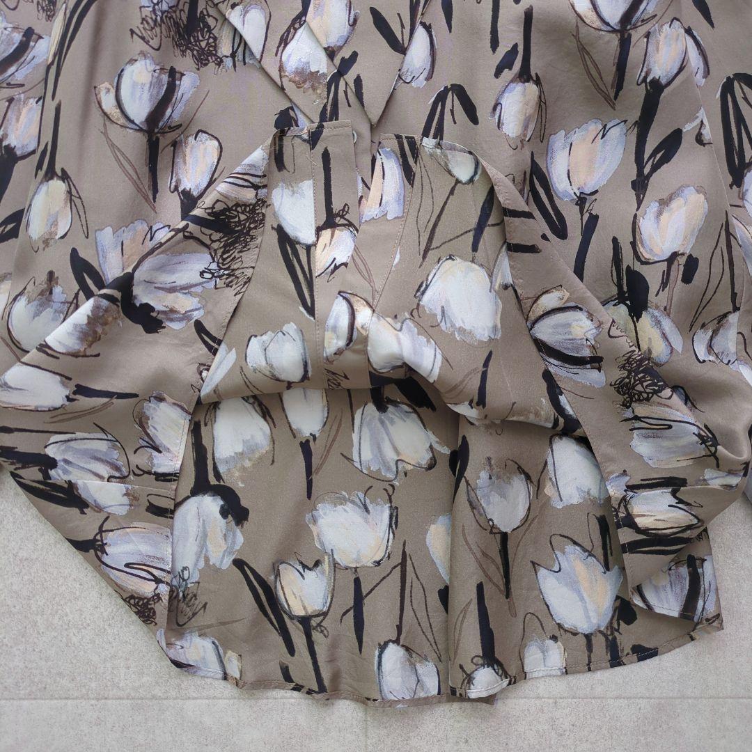 美品✨ トゥモローランドコレクション シルク100% ブラウス ボウタイ 花柄