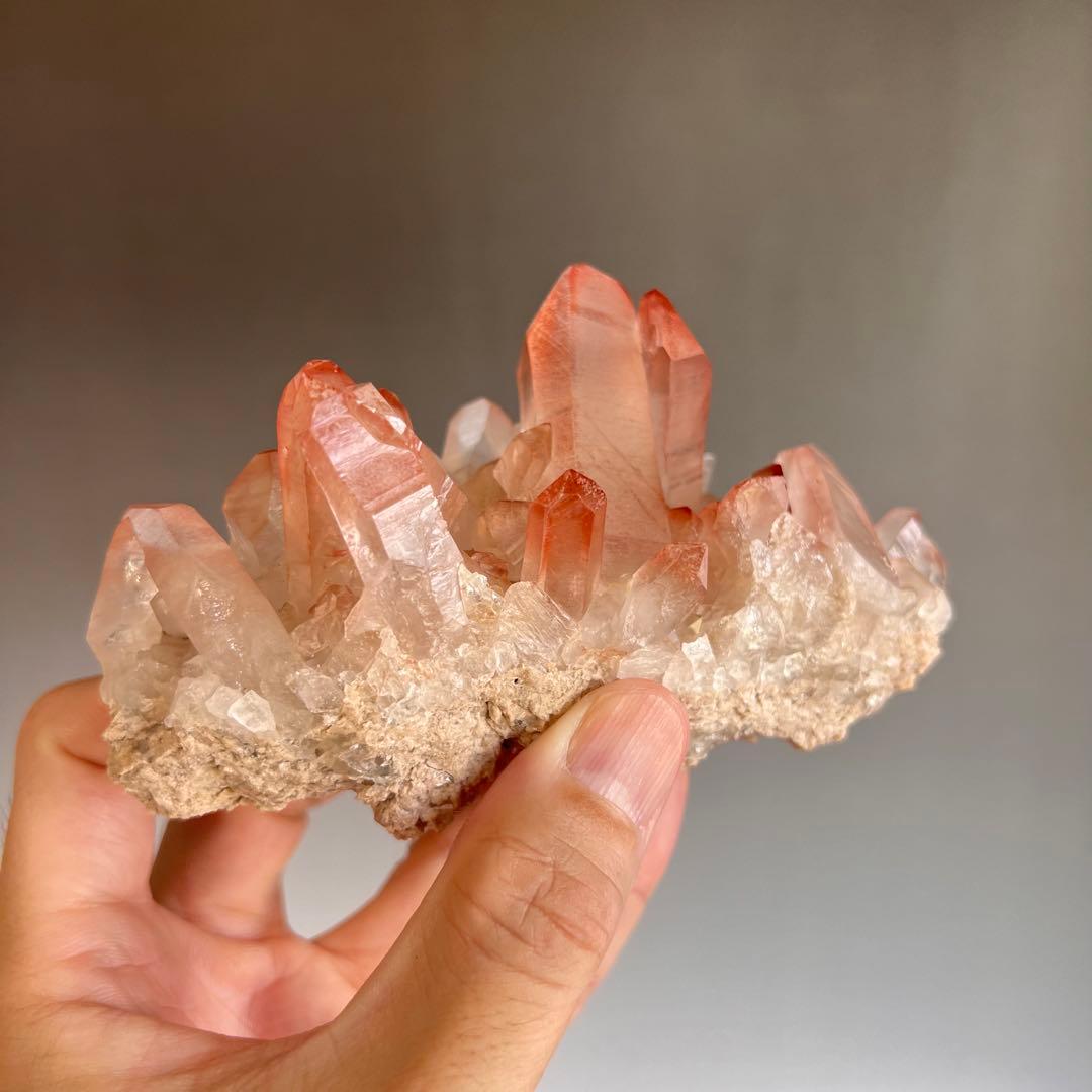 超レア　ストロベリーレムリアン　ディアマンティーナ産　クラスター　27