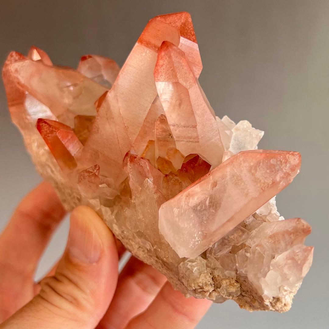 超レア　ストロベリーレムリアン　ディアマンティーナ産　クラスター　27