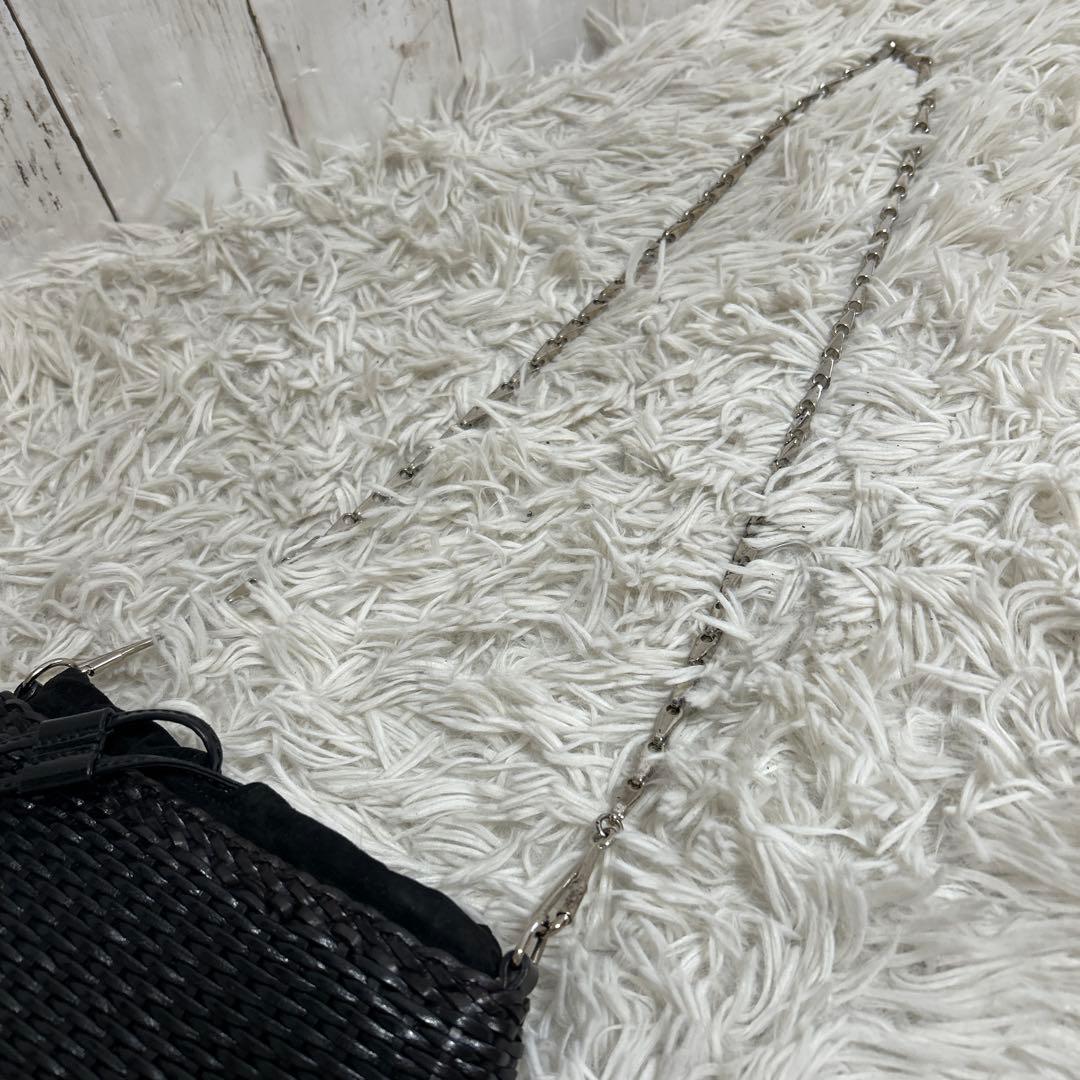 GUCCI チェーン　ショルダーバッグ　カゴバッグ　ブラック　カゴ