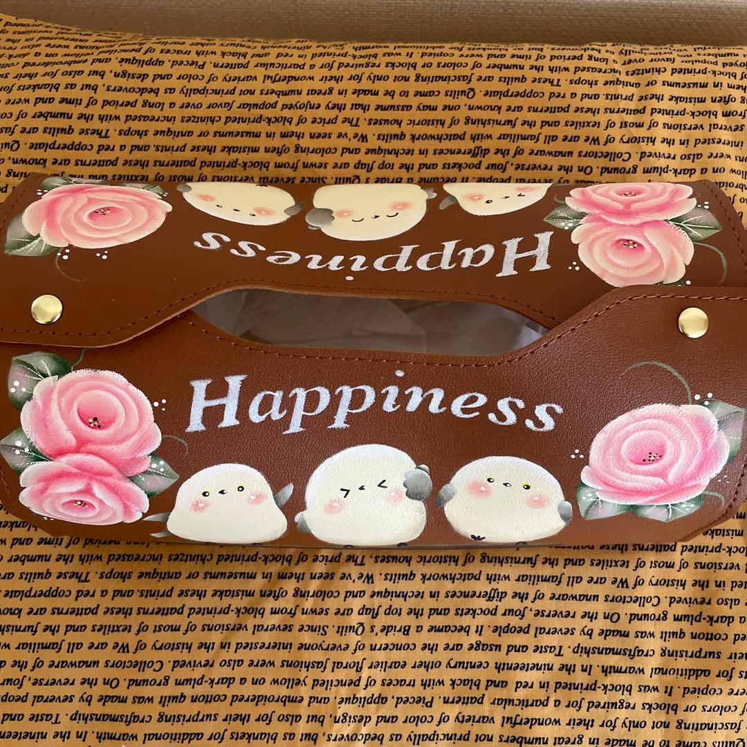 バンブーコースタートレイ。 トールペイント 。薔薇。