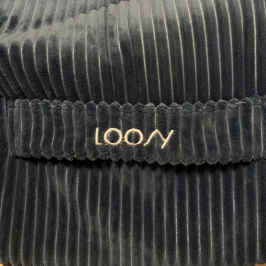 【綺麗】LOOSY（ルージー） ビーズクッション 1人掛けビーズソファ ネイビー
