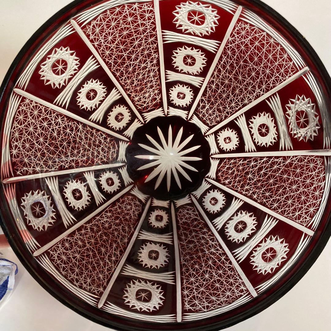 切子 卓上 テーブルランプ 昭和レトロ キノコ型 ガラス