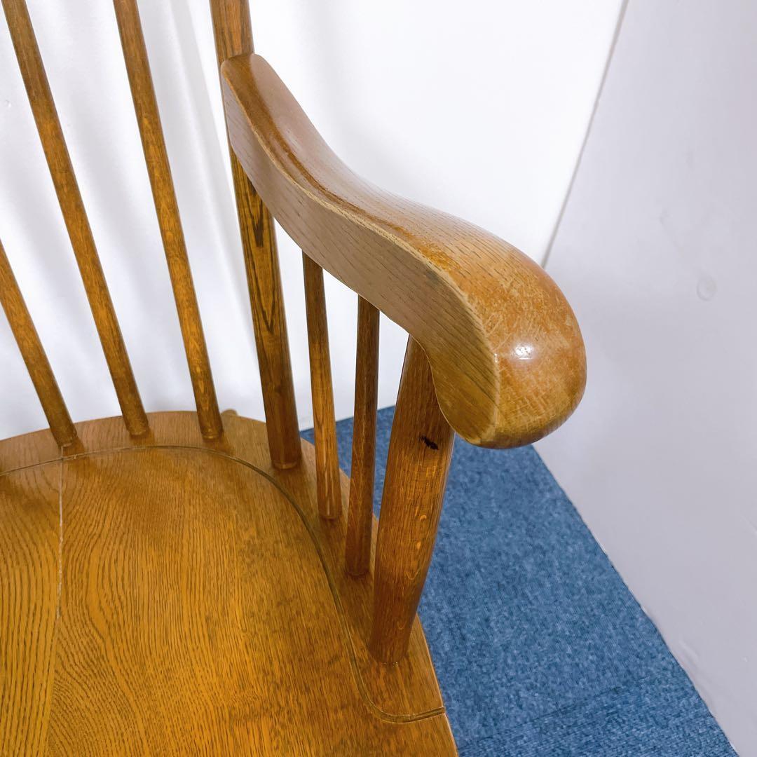 【送料込】飛騨産業 キツツキマーク アンティーク 木製ロッキングチェア②