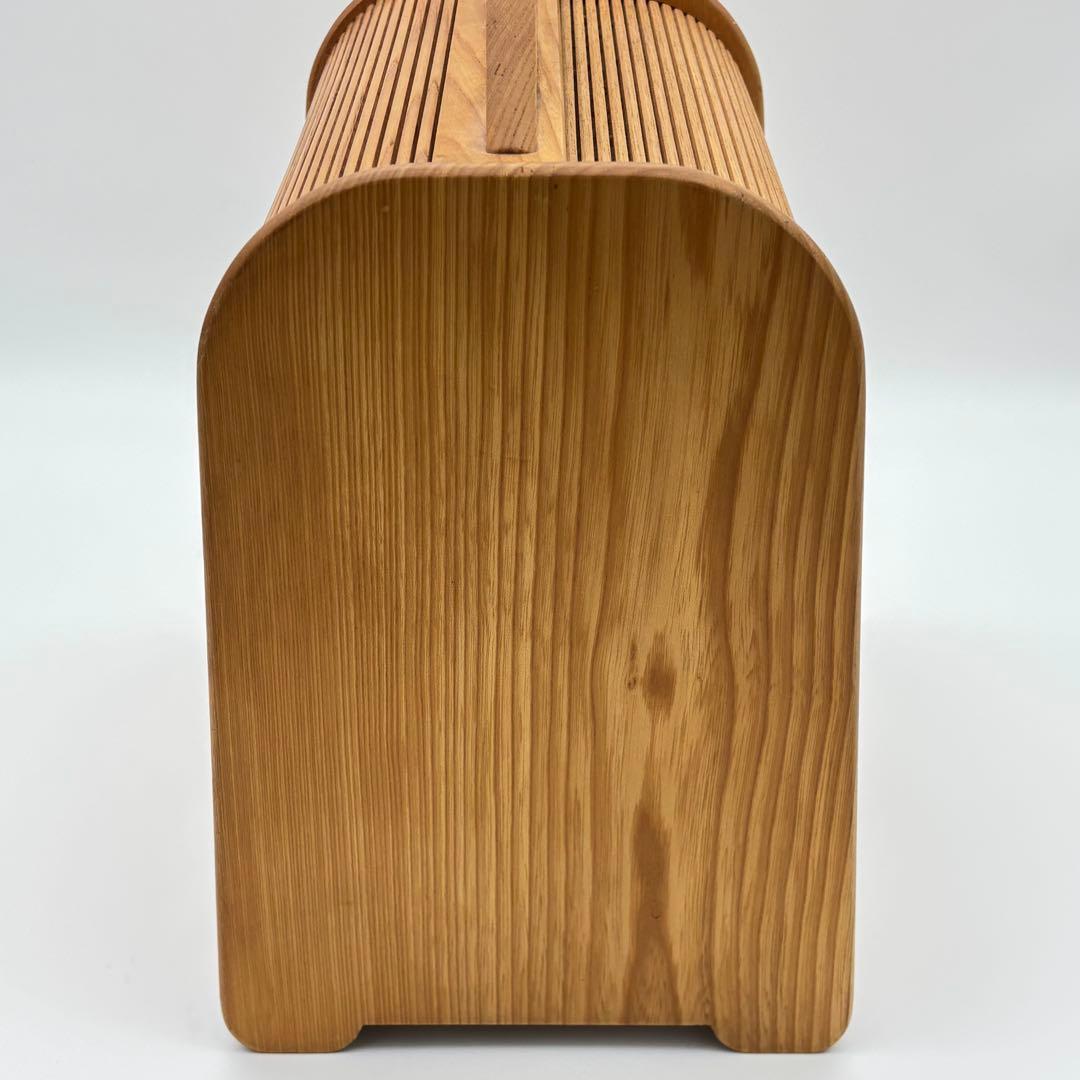 レトロ コスメボックス 蛇腹シャッター 木製