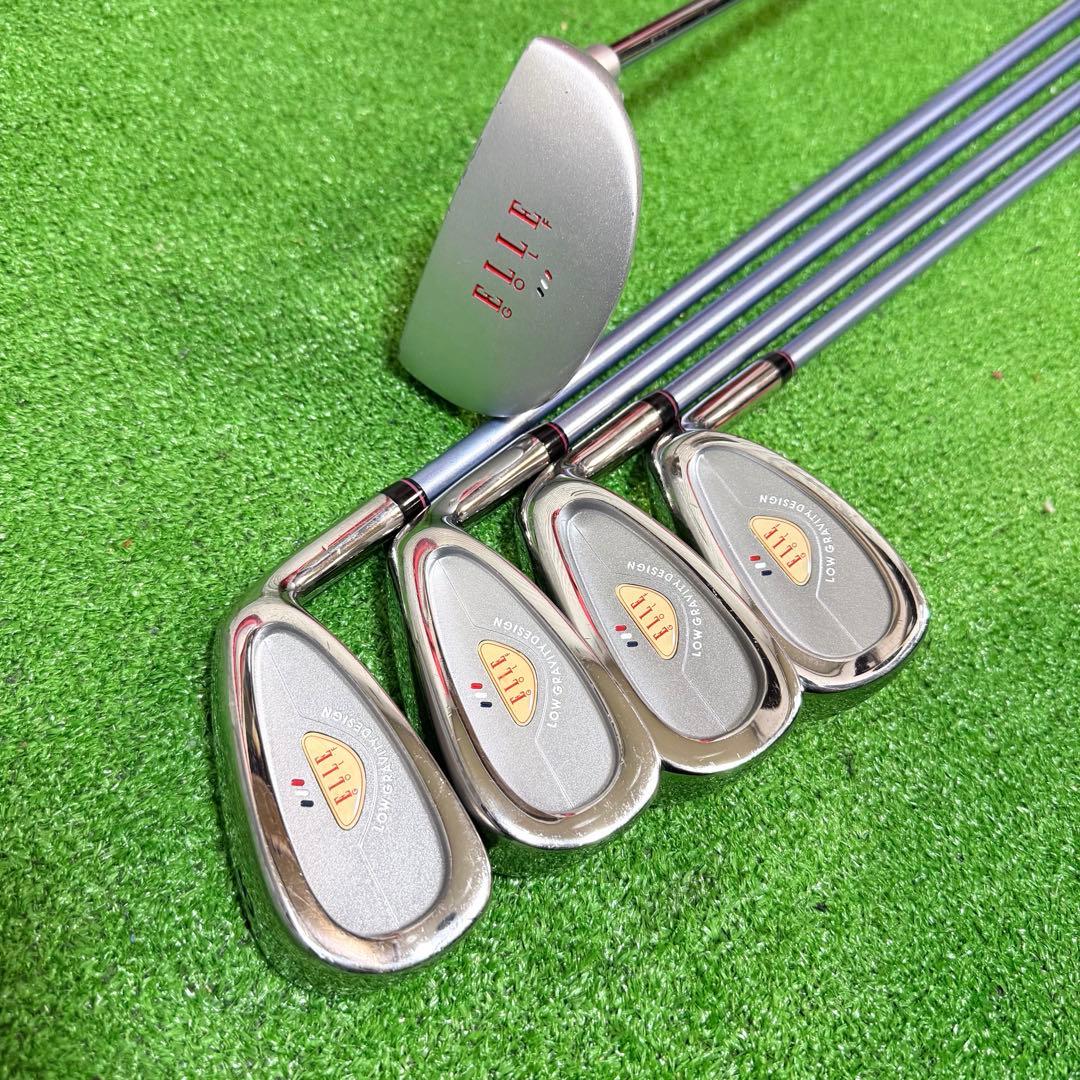 ゴルフセット　美品　ELLE レディース　カーボンシャフト　すぐ使える　良好