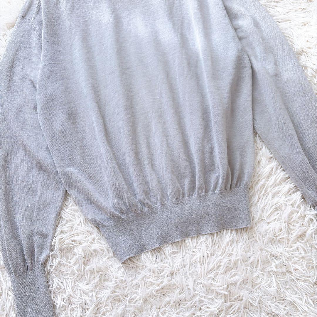 【美品】ヘリル　HERILL ラミーハイゲージニット　サイズ2 グレー