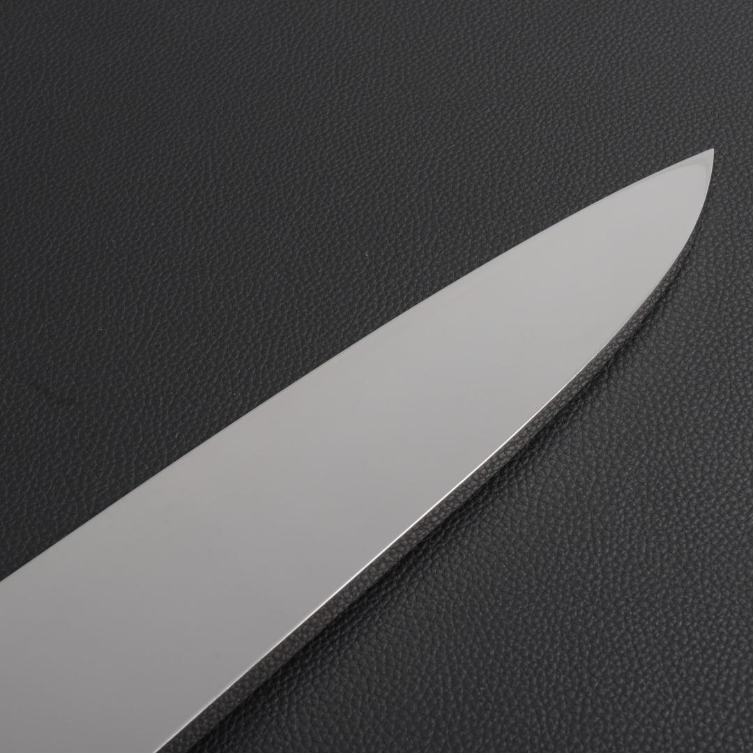 10660 出刃包丁 8寸 鏡面仕上げ 刺身包丁 本出刃 黒檀黒水牛角八角柄