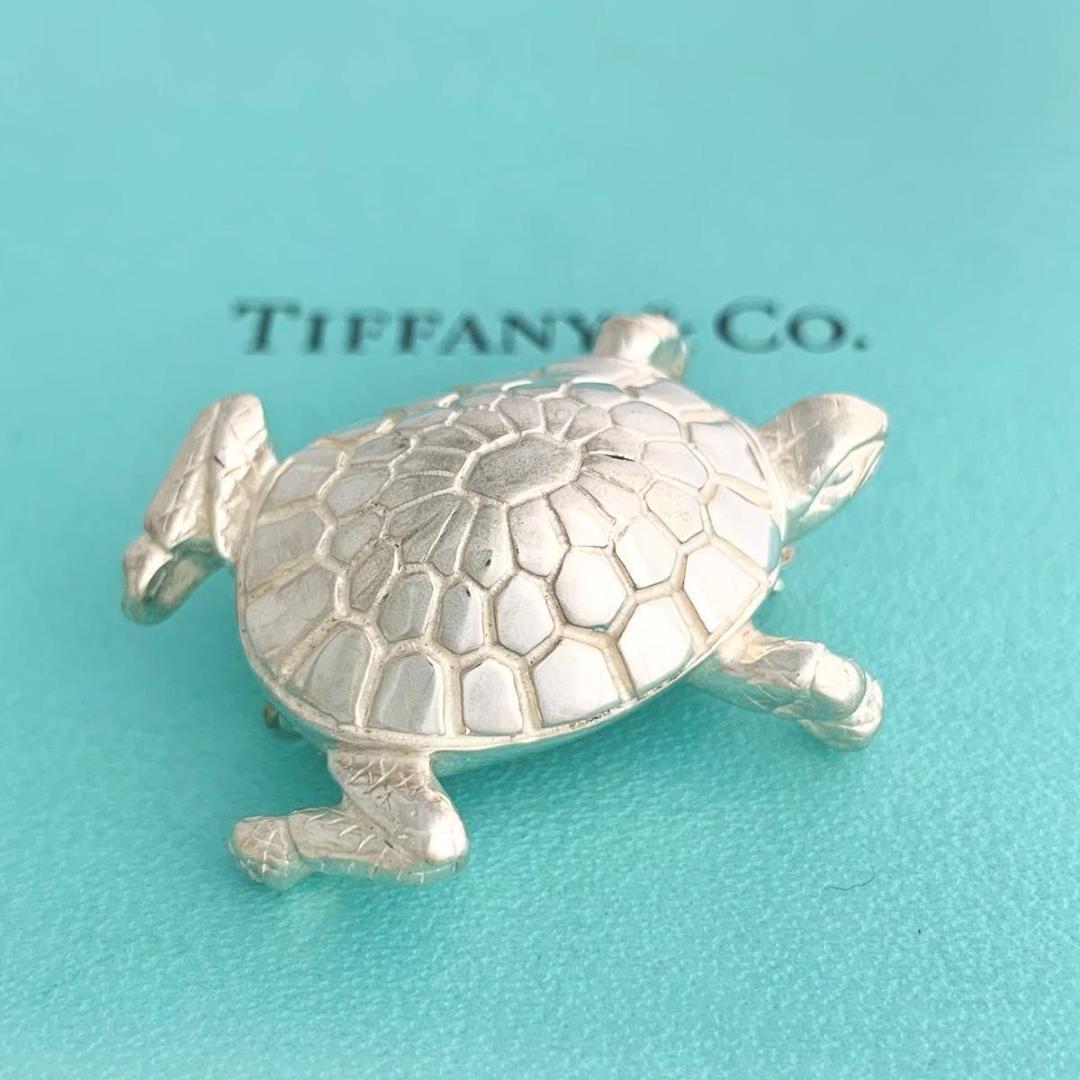 ティファニー 美品 タートル ブローチ カメ 亀 ヴィンテージ　希少 v18e